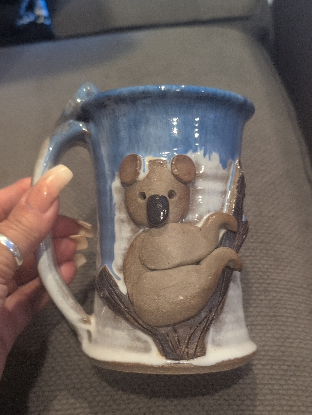 Stoneware Handmade Mug With Koala